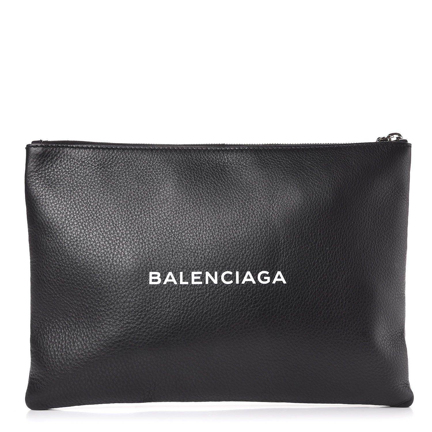 Balenciaga Calfskin Logo Everyday Second Bag Black White 1 of 7