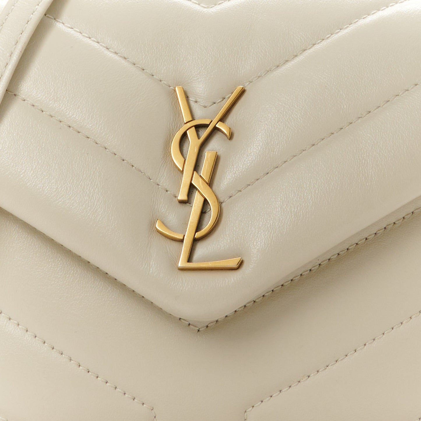 Calfskin Y Quilted Monogram Toy Loulou Crossbody Bag Crema Soft