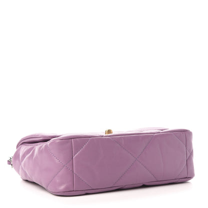 Chanel Goatskin Quilted Medium 19 Flap Violet Purple 4 of 10