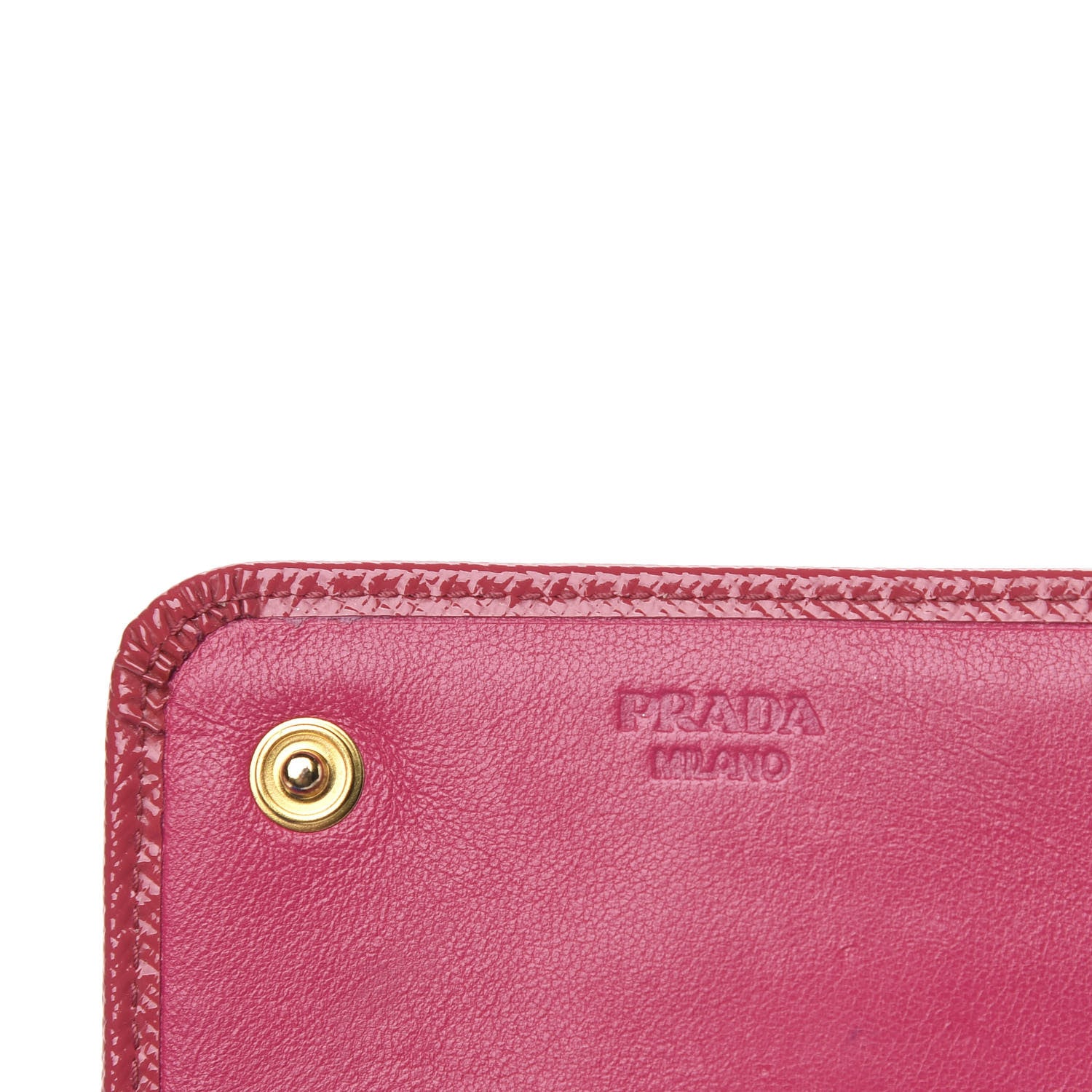 Prada Saffiano Vernice Bow Continental Wallet Peonia 5 of 8