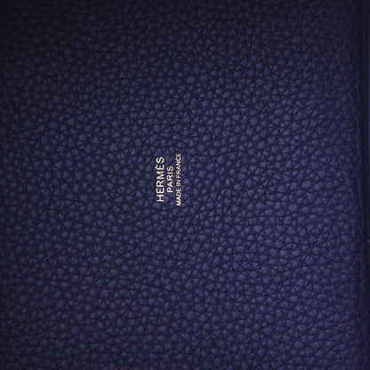 Hermes Taurillon Clemence Casaque Picotin Lock 18 PM Rose Extreme Bleu Nuit 5 of 10