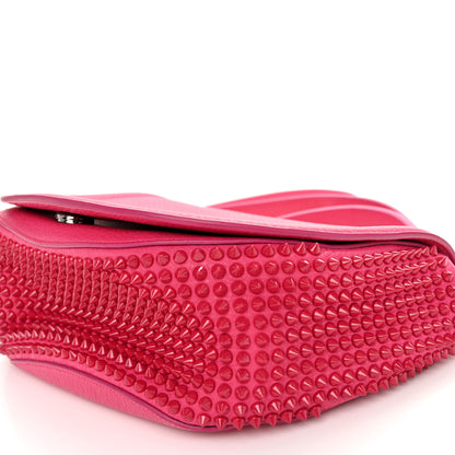 Christian Louboutin Calfskin Spikes Panettone Messenger Hot Pink 10 of 13