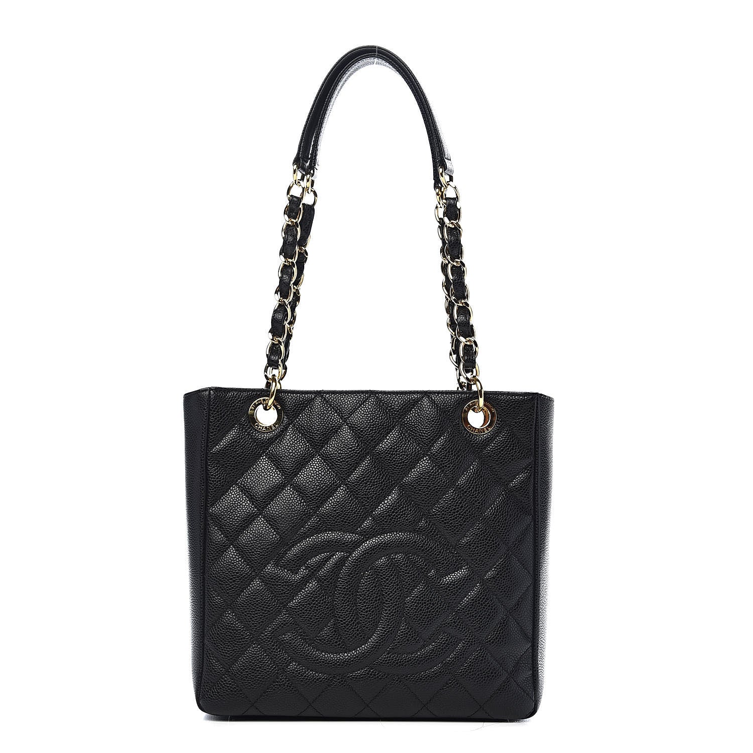 Chanel Caviar Quilted Petit Shopping Tote PST Black 1 of 11