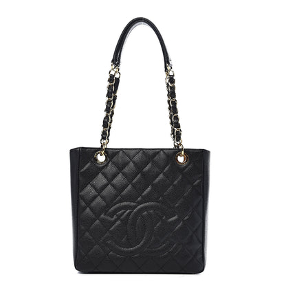 Chanel Caviar Quilted Petit Shopping Tote PST Black 1 of 11