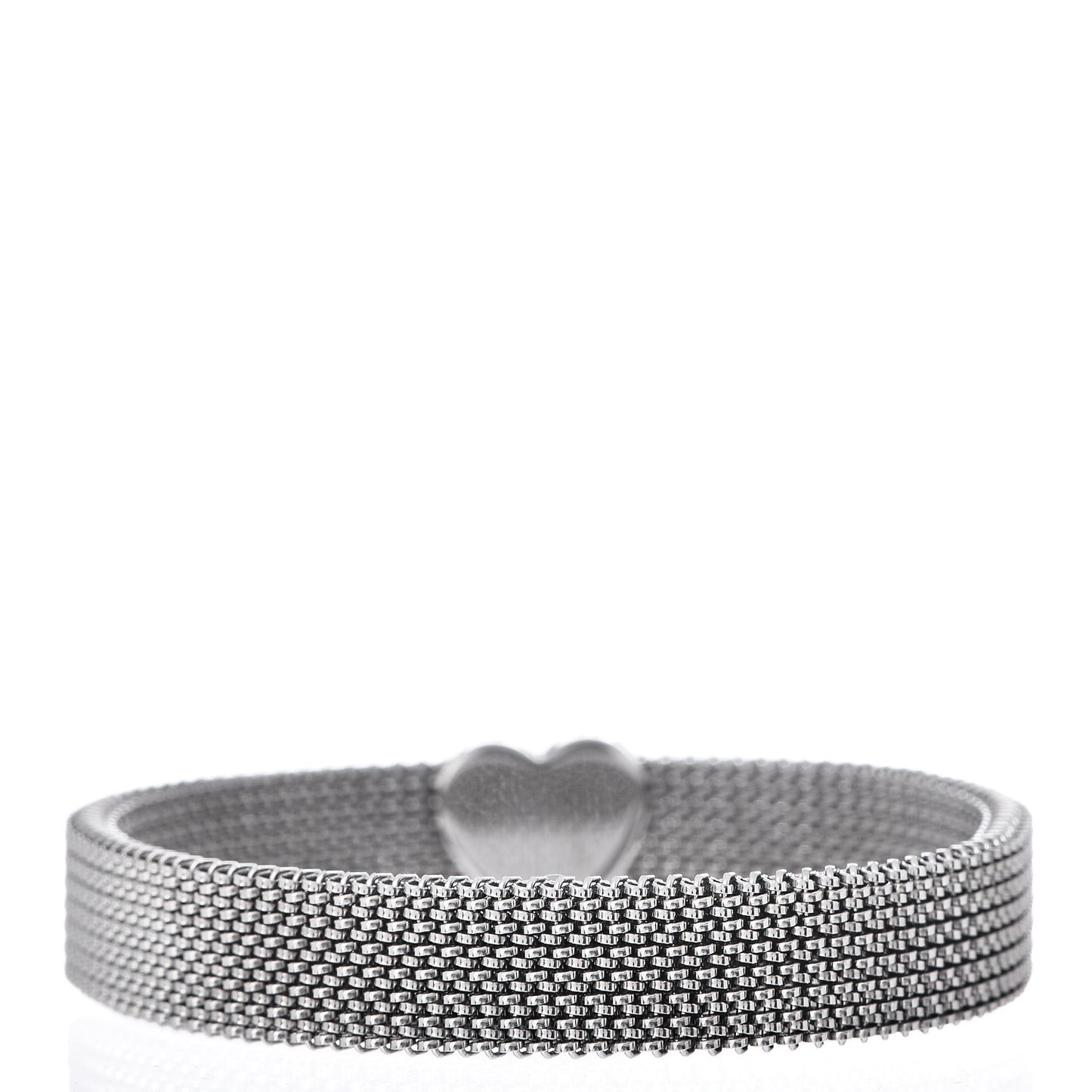 Stainless Steel Somerset Mesh Reversible Heart Bracelet