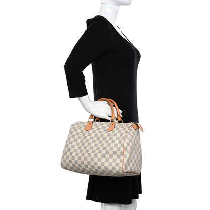 Louis Vuitton Damier Azur Speedy 30 2 of 17