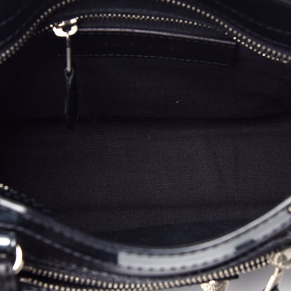 Balenciaga Smooth Calfskin Metallic Patent Giant 12 Silver Hardware Mini City Black Gris 5 of 8