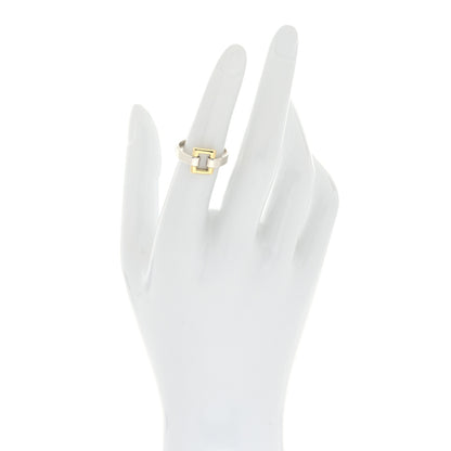 Tiffany Sterling Silver 18K Yellow Gold Open Square Ring 51 5.75 2 of 4