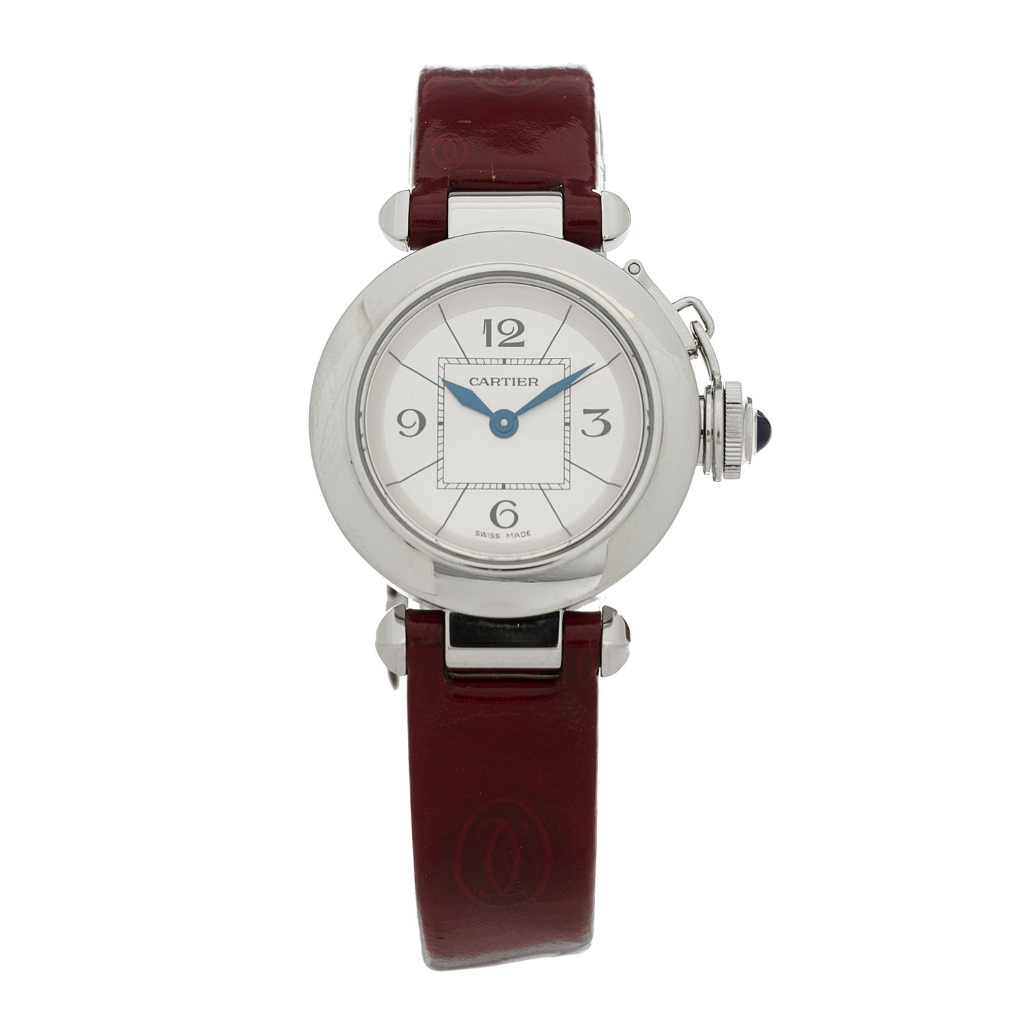 Stainless Steel Patent 27mm Miss Pasha Quartz Watch Red