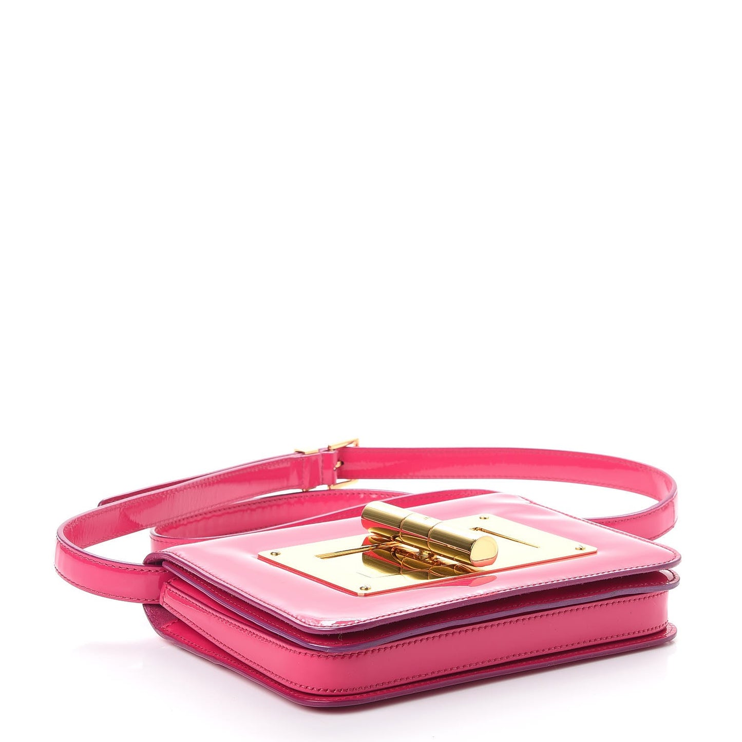 Patent Calfskin Natalia Medium Bag Hot Pink