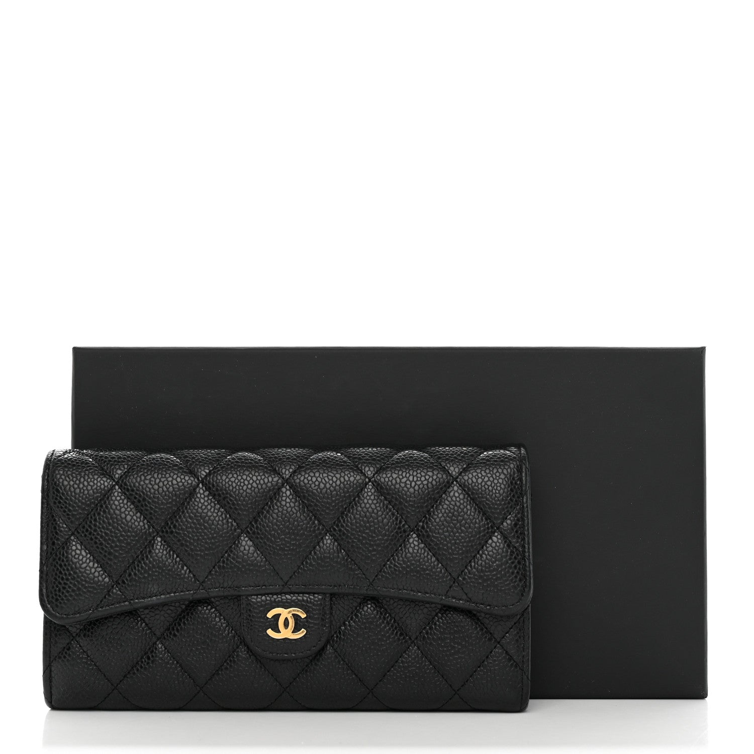 Chanel Caviar Quilted Large Flap Wallet Black 11 of 11