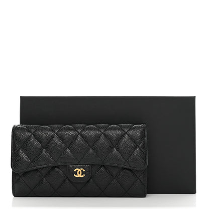 Chanel Caviar Quilted Large Flap Wallet Black 11 of 11