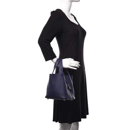 Hermes Taurillon Clemence Picotin Lock 18 PM Bleu Encre 2 of 10