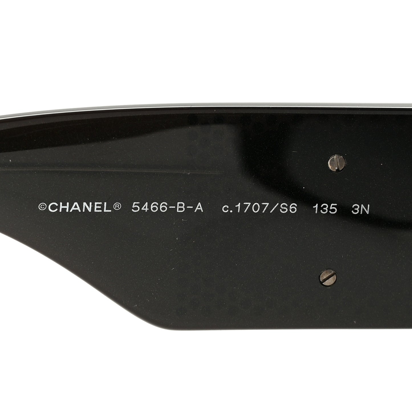 Acetate Crystal CC Shield Sunglasses 5466-B-A Black
