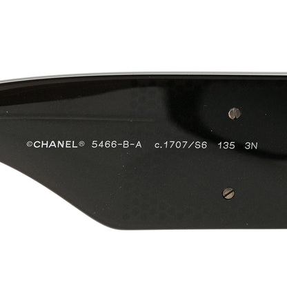 Chanel Acetate Crystal CC Shield Sunglasses 5466-B-A Black 5 of 8