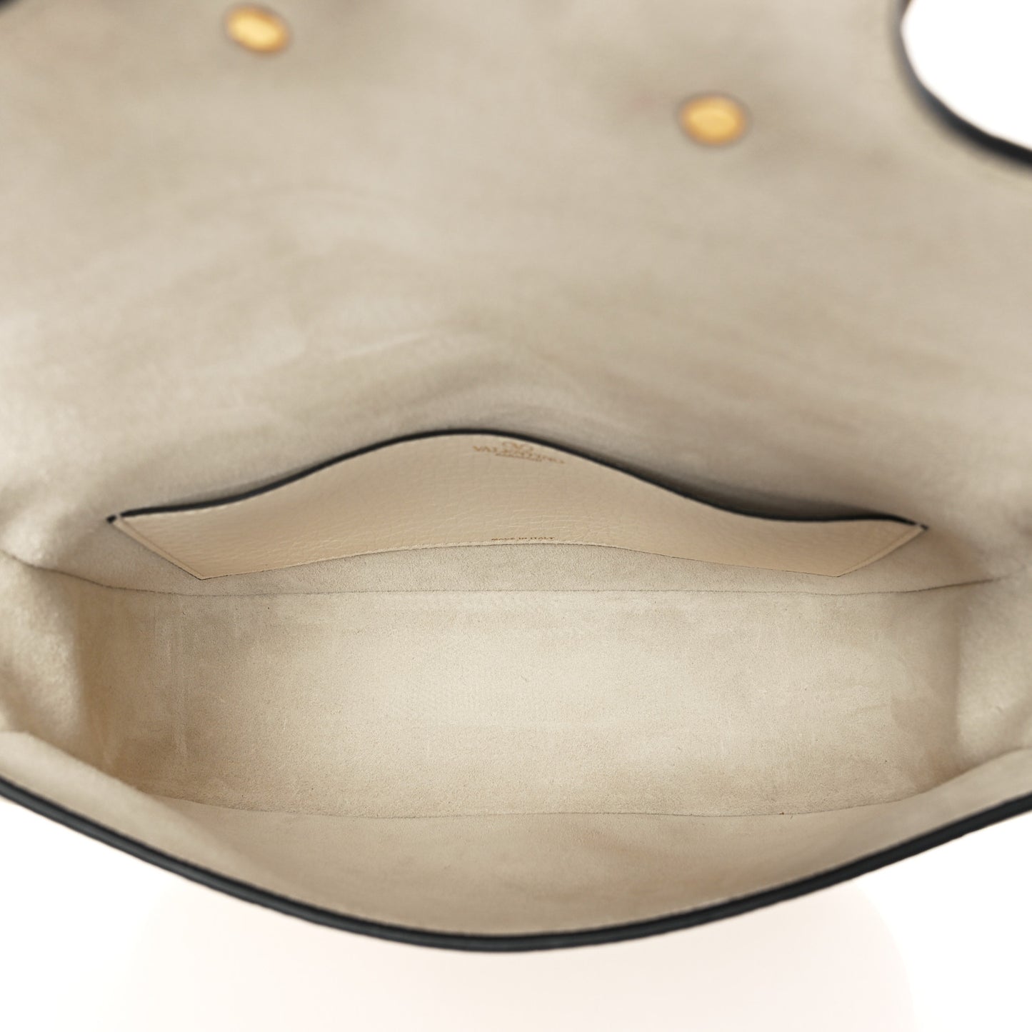 Pebbled Calfskin Vlogo Small Top Handle Shoulder Bag Ivory