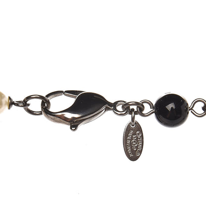 Chanel Pearl Crystal Bead CC Long Necklace Black 3 of 3