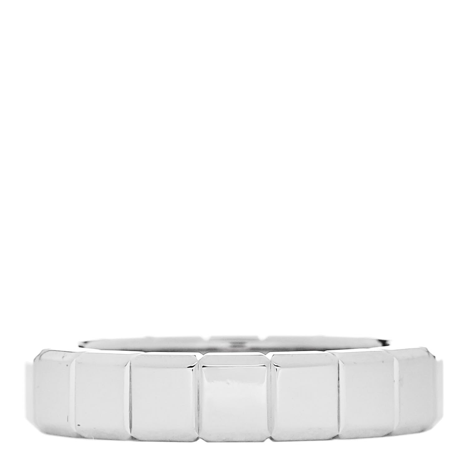 Chopard 18K White Gold Diamond Ice Cube Band Ring 49 5 3 of 5