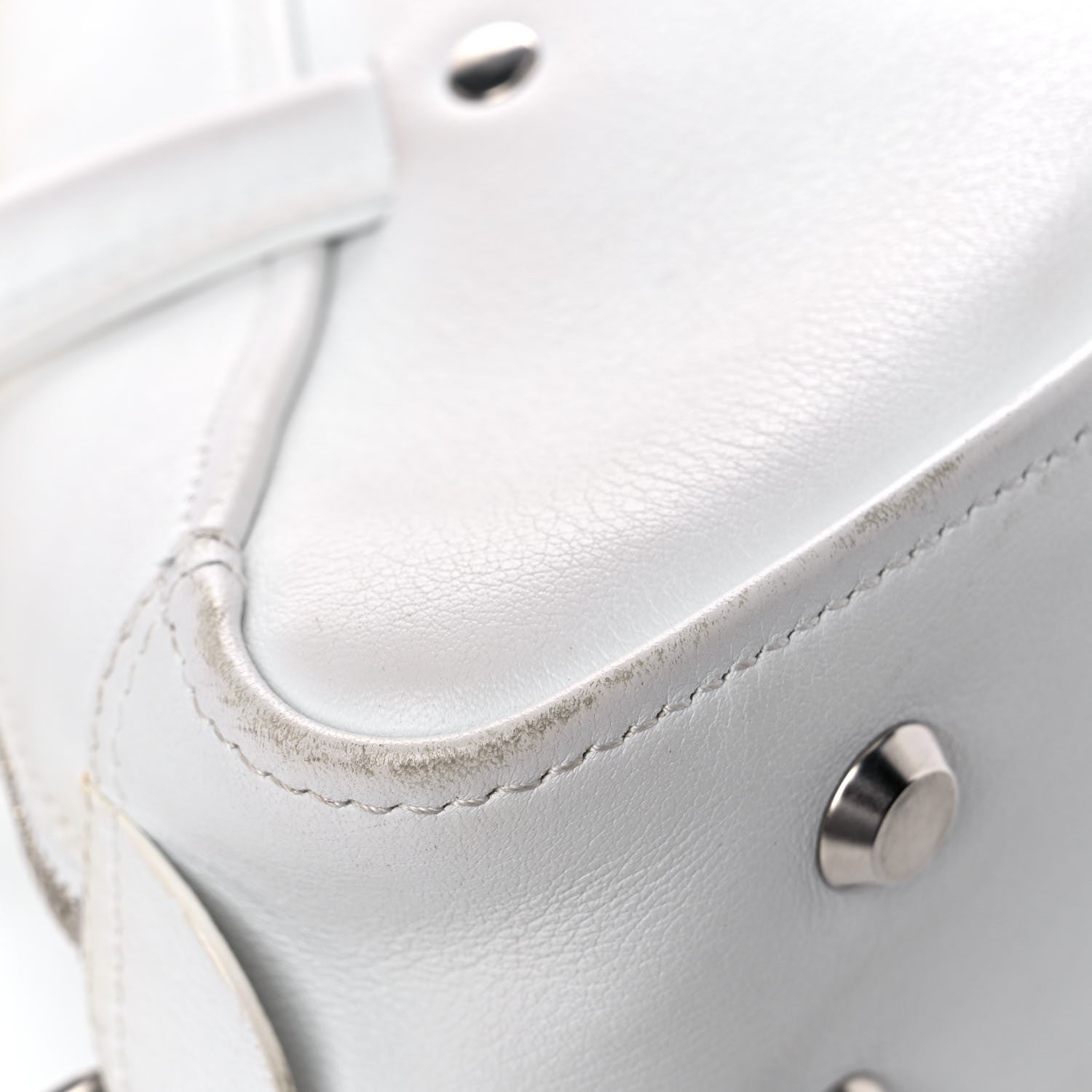 Balenciaga Calfskin S Triangle Duffle White 11 of 15