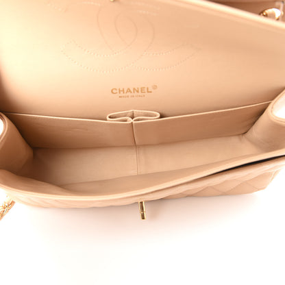 Chanel Lambskin Quilted Jumbo Double Flap Beige 5 of 13