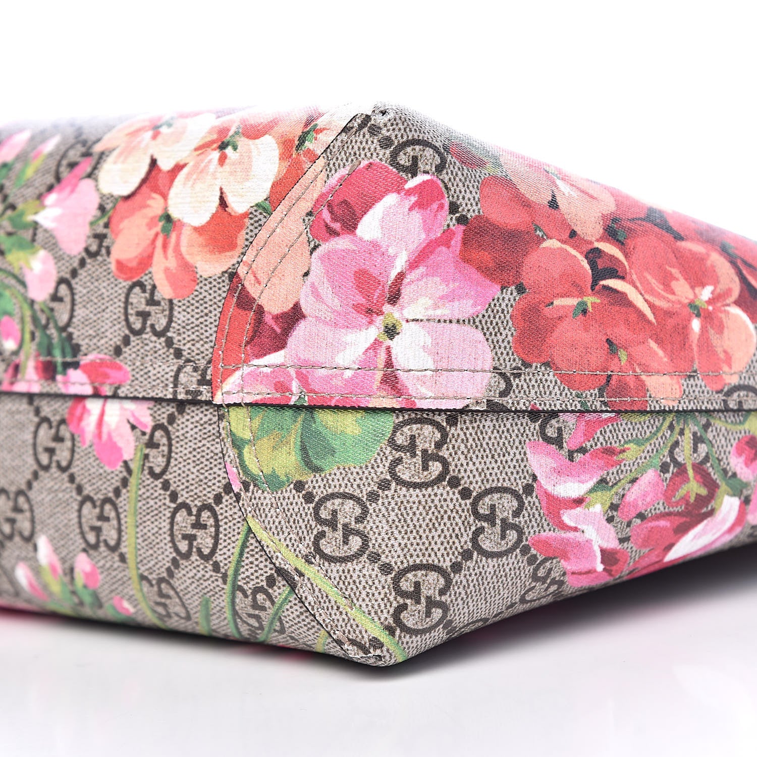 Gucci GG Supreme Monogram Blooms Small Reversible Tote Beige Multicolor Dry Rose 15 of 19