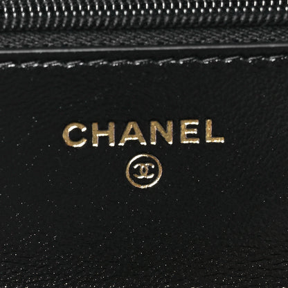 Chanel Calfskin Quilted 31 Wallet On Chain WOC Black 6 of 12