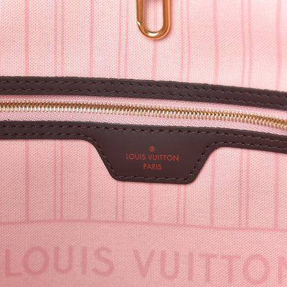 Louis Vuitton Damier Ebene Neo Neverfull MM Rose Ballerine 7 of 12