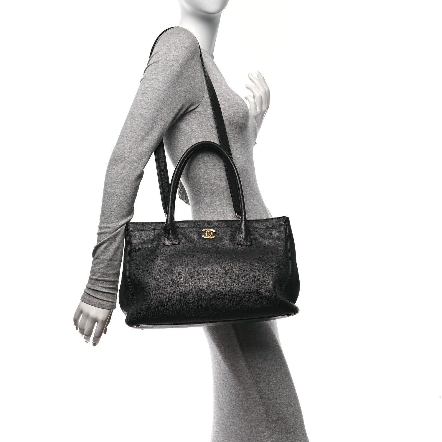 Chanel Caviar Cerf Executive Shopper Tote Black 2 of 18