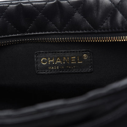 Chanel Calfskin Quilted Small Girl Shoulder Bag Black 8 of 10