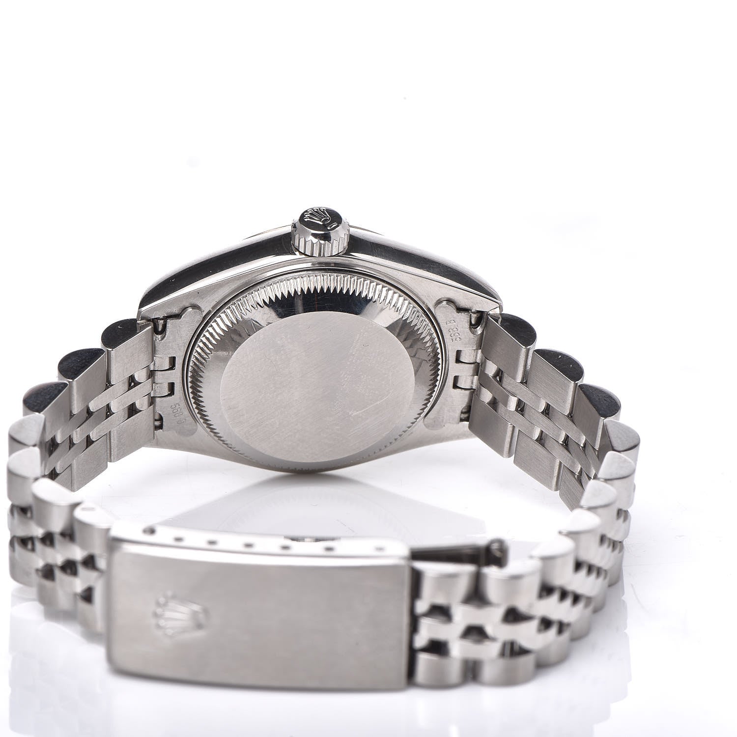Rolex Stainless Steel 18K White Gold Blue Sapphire 26mm Oyster Perpetual Datejust Watch Silver 79174 5 of 6
