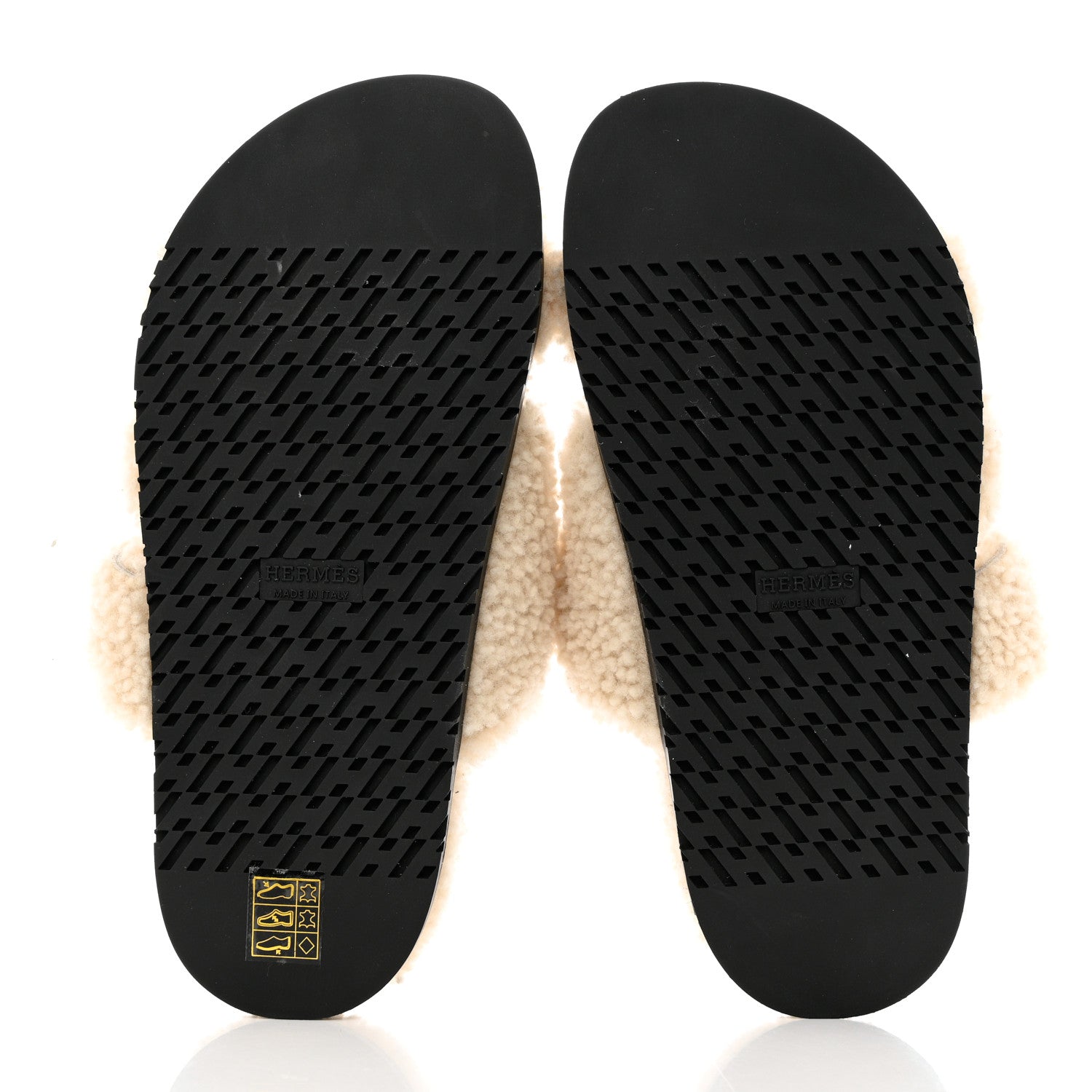 Hermes Woolskin Womens Chypre Sandals 36 Ecru 5 of 9