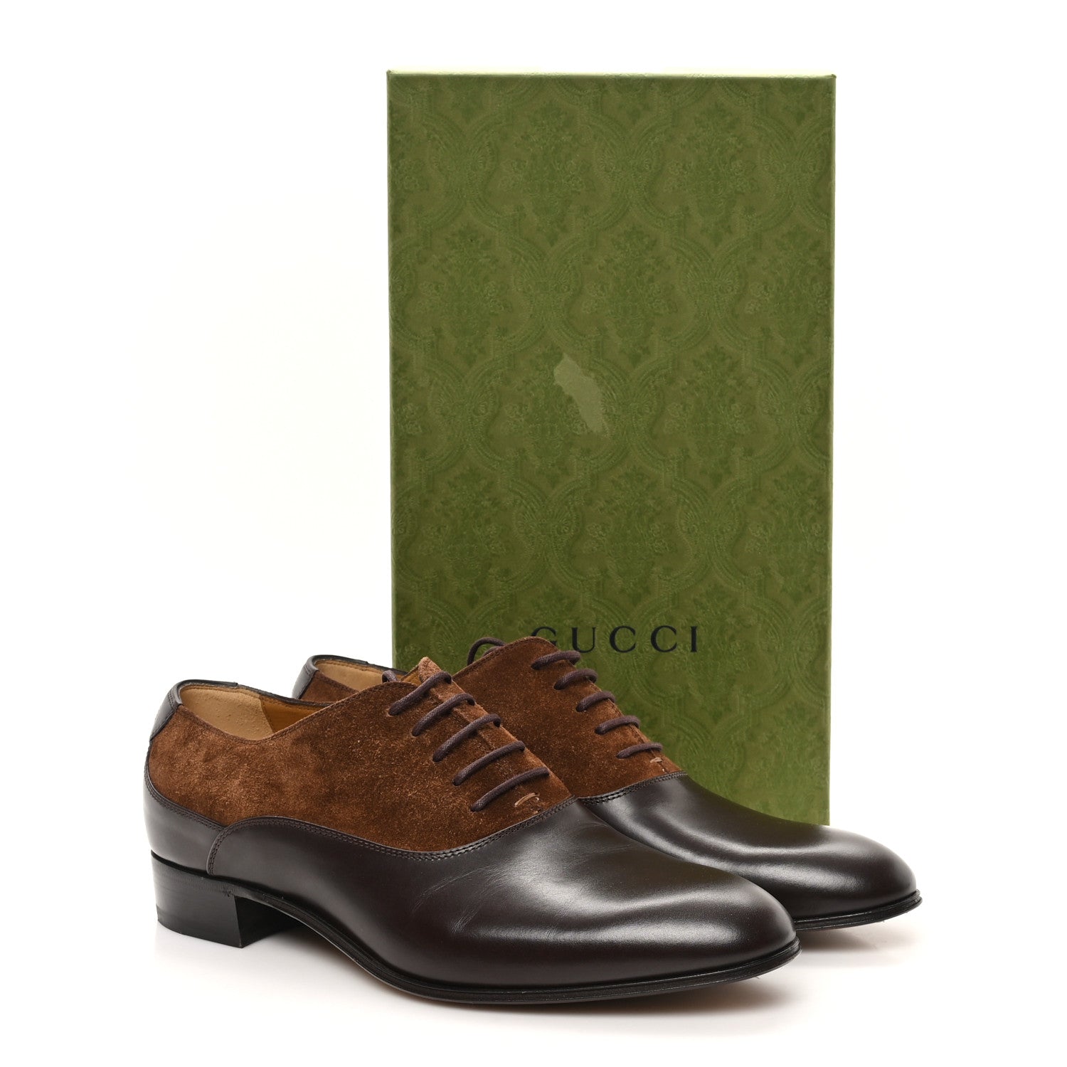 Gucci Waxed Calfskin Suede Supersoft Mens Lace Up Loafers 9.5 Cocoa Brown Sugar 10 of 10