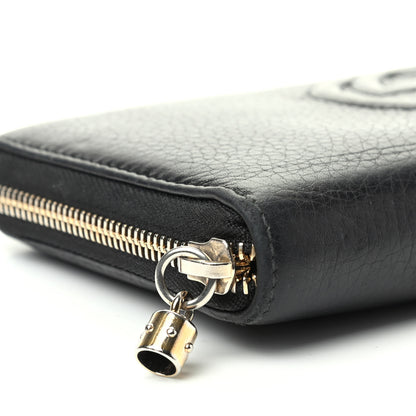 Gucci Pebbled Calfskin Soho Zip Around Wallet Black 8 of 12