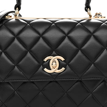Chanel Lambskin Quilted Medium Trendy CC Flap Dual Handle Bag Black 8 of 10