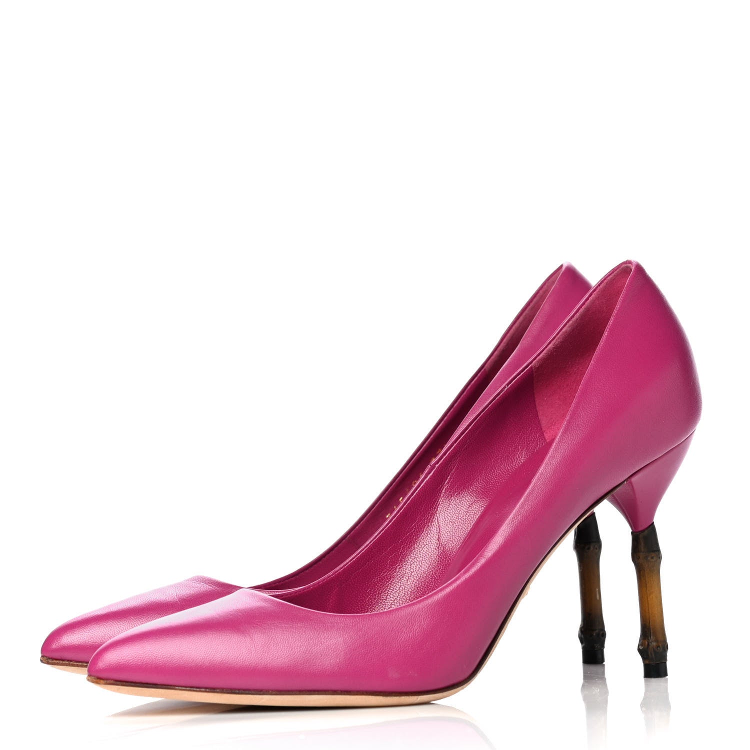 Gucci Malaga Kid Kristen Bamboo Pumps 37.5 Bright Bougainville 7 of 24