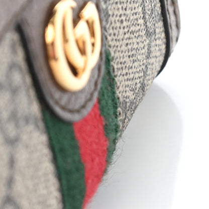 Gucci GG Supreme Monogram Web Ophidia Zip Around Key Case Beige New Acero 8 of 8