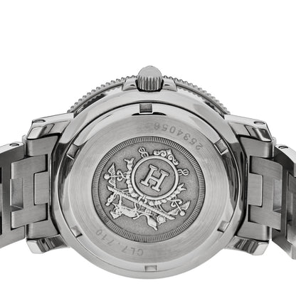 Hermes Stainless Steel 38mm Clipper Diver Quartz Watch White 4 of 5