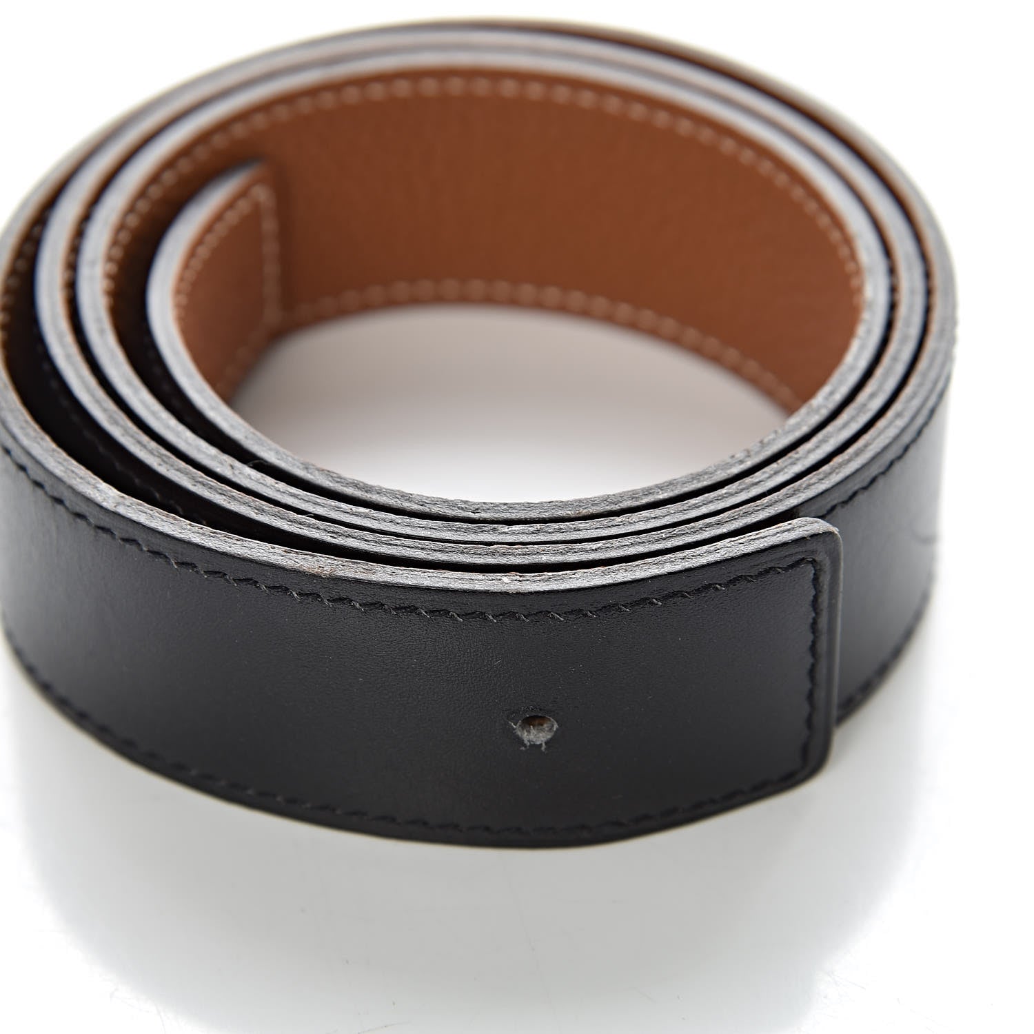 Hermes Box Togo 32mm Belt Strap 80 Black Gold 6 of 6