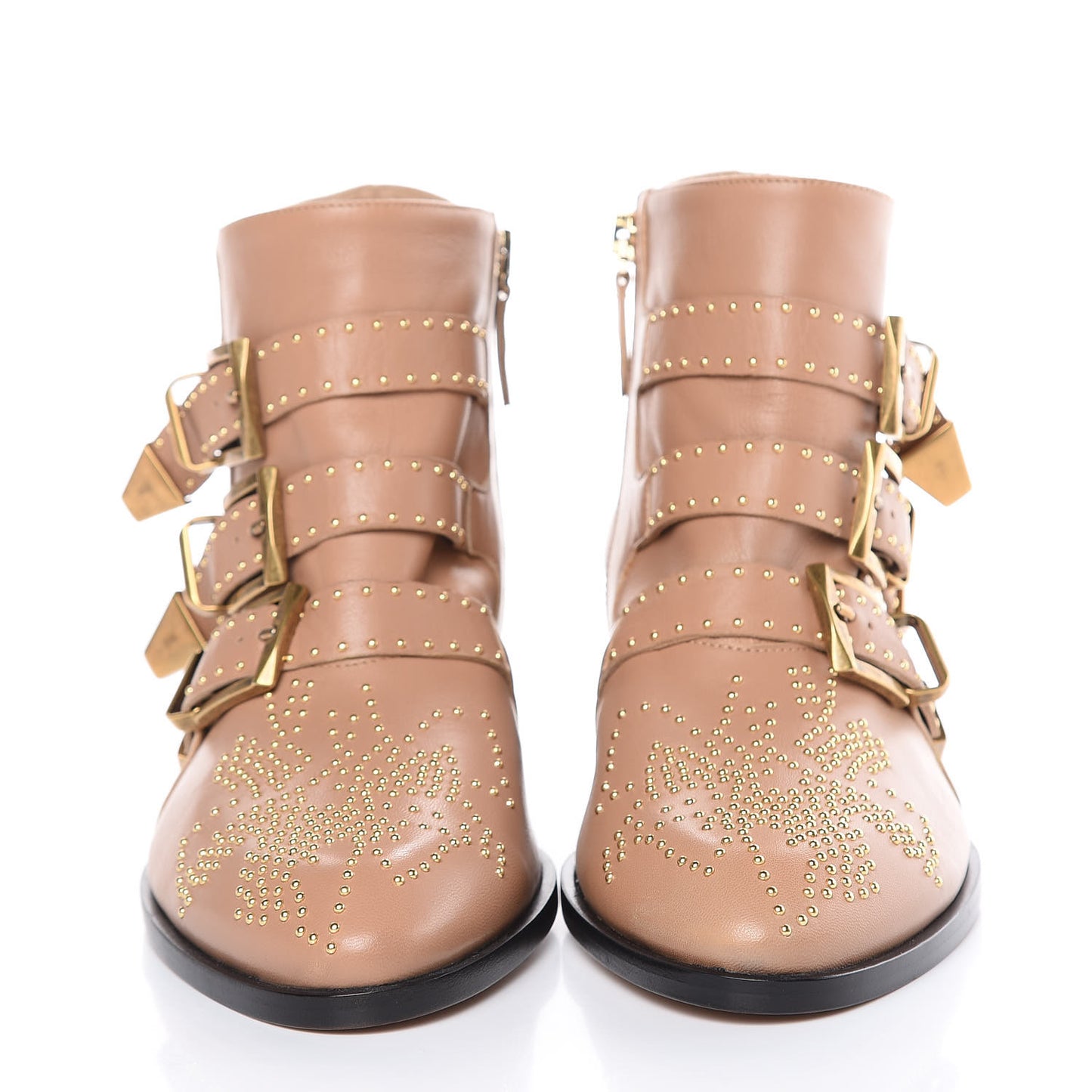 Nappa Sheepskin Studded Susanna Ankle Boots 37.5 Reef Shell
