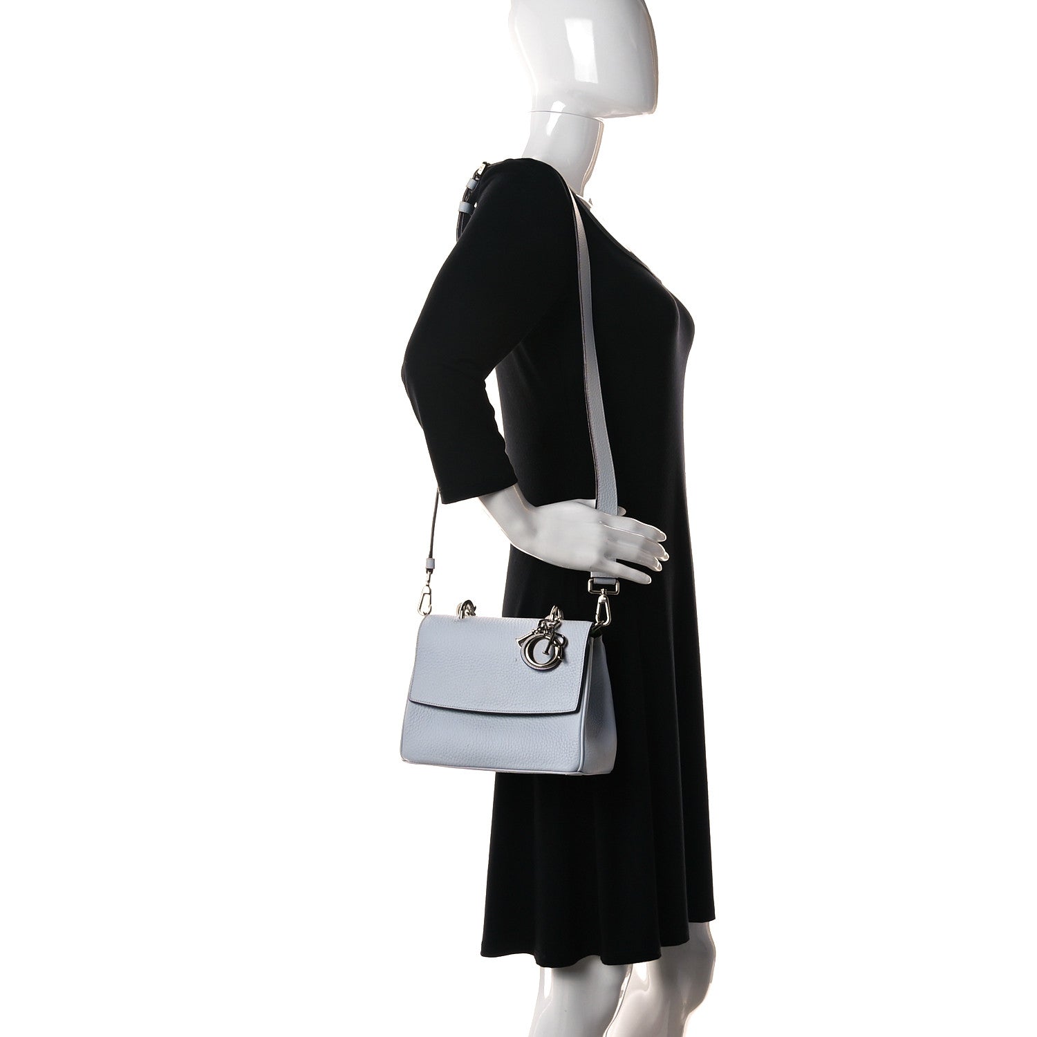 Christian Dior Bullcalf Mini Be Dior Flap Light Blue Green 2 of 8