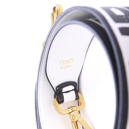 Fendi X JOSHUA VIDES Vitello Grace Logo Regular Strap You Optical White Black 3 of 5