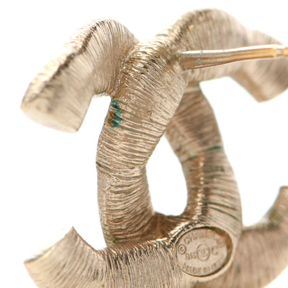 Chanel Crystal Twisted CC Earrings Light Gold Pale Pink 5 of 5