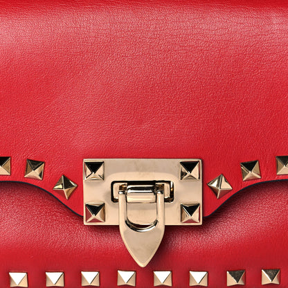 Valentino Garavani Vitello Mini Rockstud Flap Saddle Crossbody Bag Rosso Valentino 6 of 8