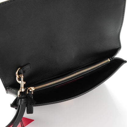 Valentino Garavani Vitello Glam Lock Rockstud Clutch Black 5 of 6