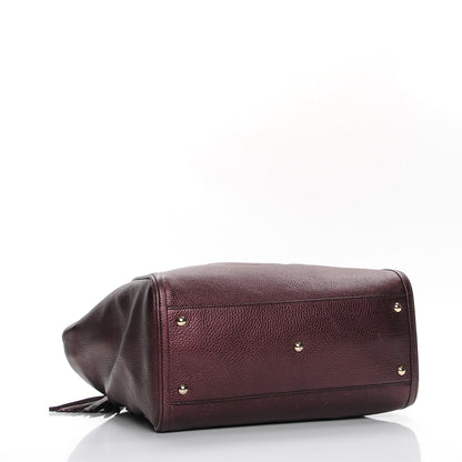 Gucci Metallic Cellarius Calfskin Medium Soho Shoulder Bag Classic Burgundy 4 of 10