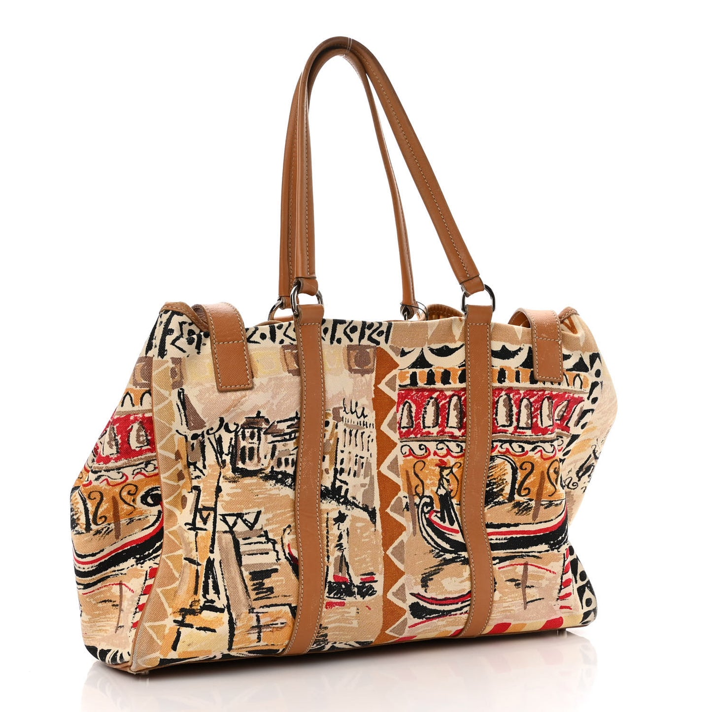 Canvas Canapa Stampata Tote Kaki Venezia