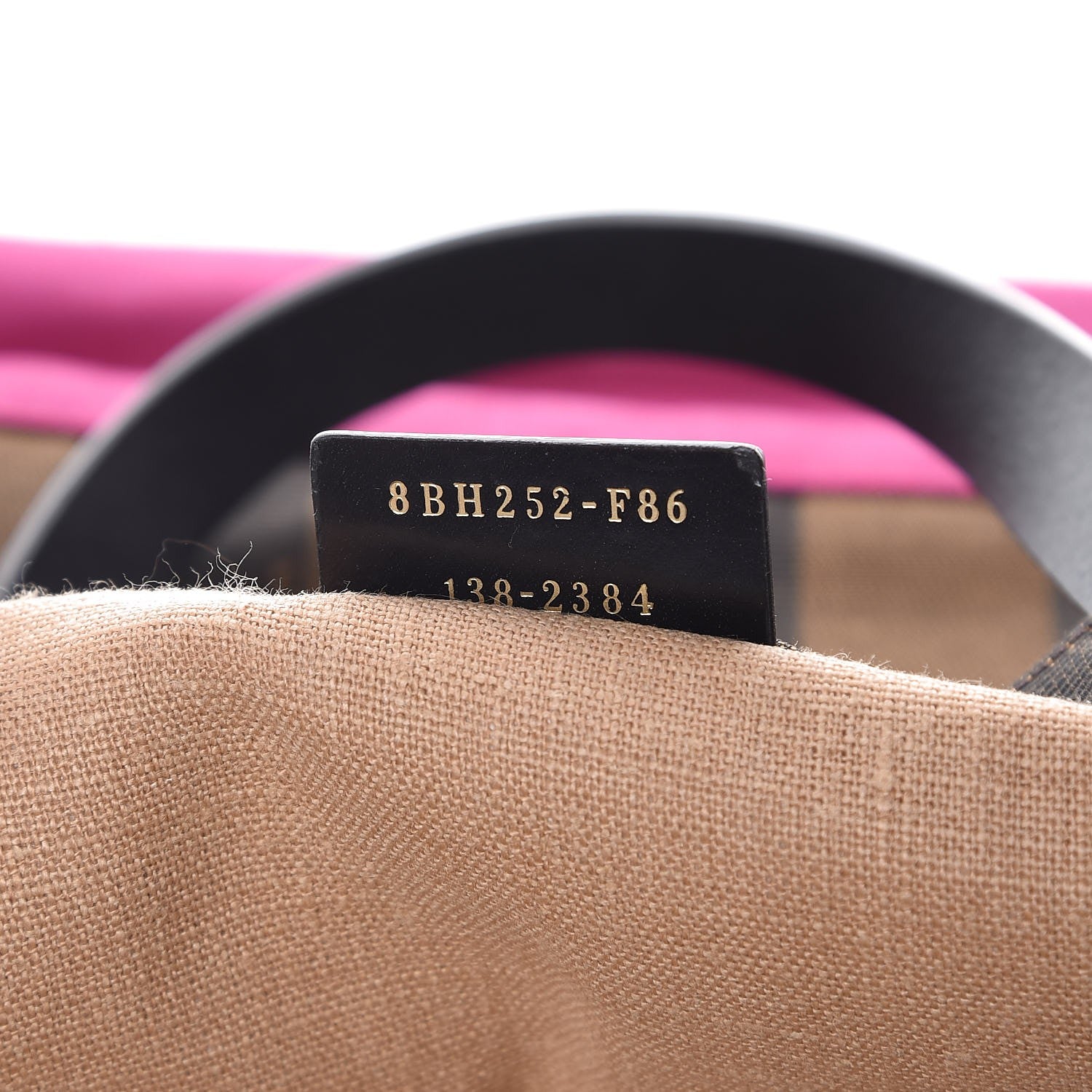 Fendi Pequin Small Shopping Tote Fuchsia 2 of 3