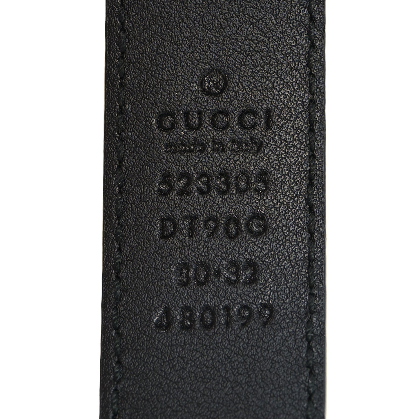 Calfskin Icaro G Cube 25mm Belt 80 32 Black