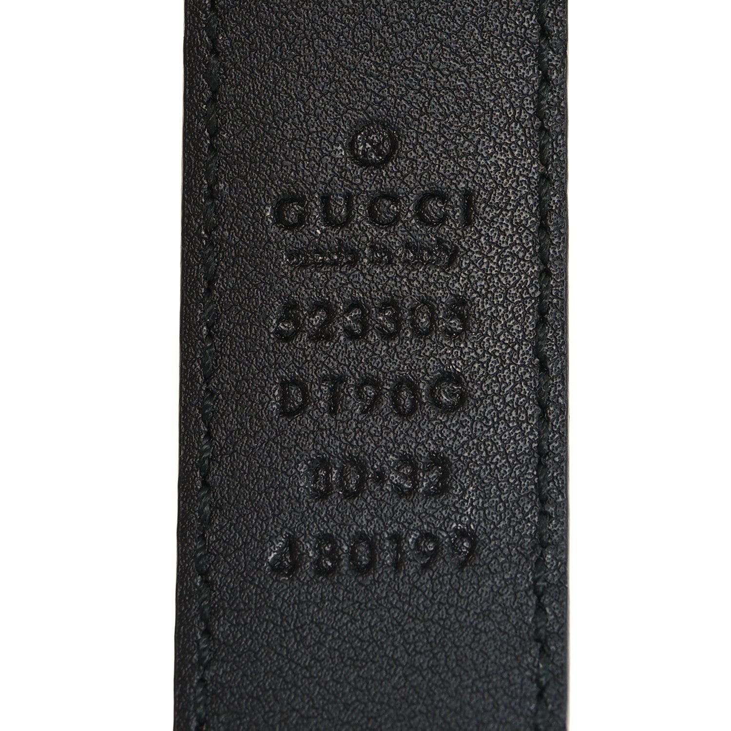 Gucci Calfskin Icaro G Cube 25mm Belt 80 32 Black 3 of 7