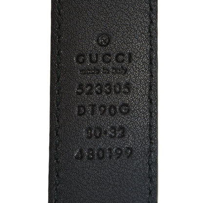 Gucci Calfskin Icaro G Cube 25mm Belt 80 32 Black 3 of 7